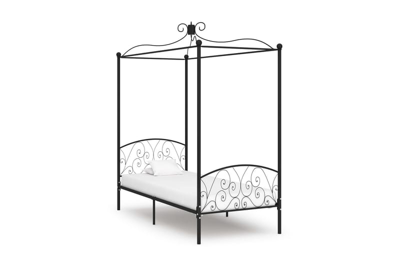 Himmelsengeramme svart metall 90x200 cm - Møbler - Senger - Himmelseng