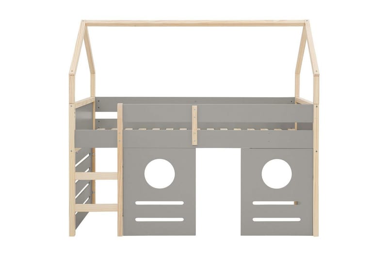 Himmelseng Square Line med panel Grå - Grå - Møbler - Senger - Himmelseng