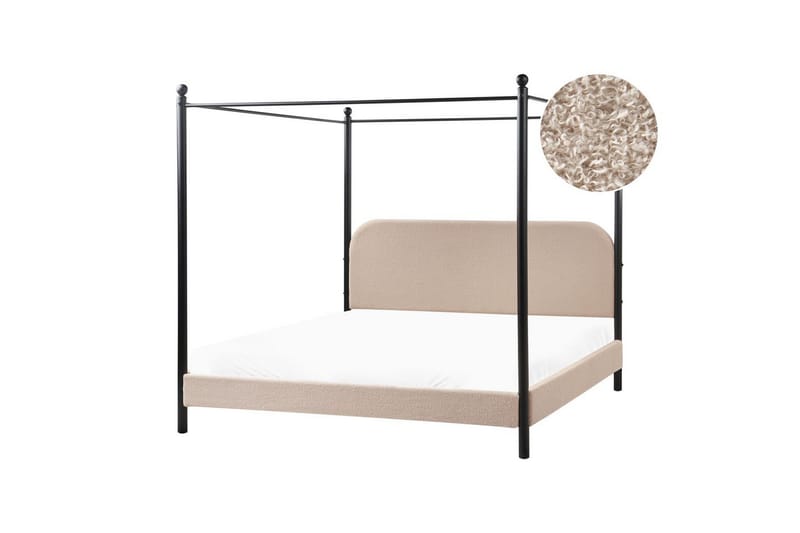 Himmelssäng Beige, Black 180x200 - Møbler - Senger - Himmelseng