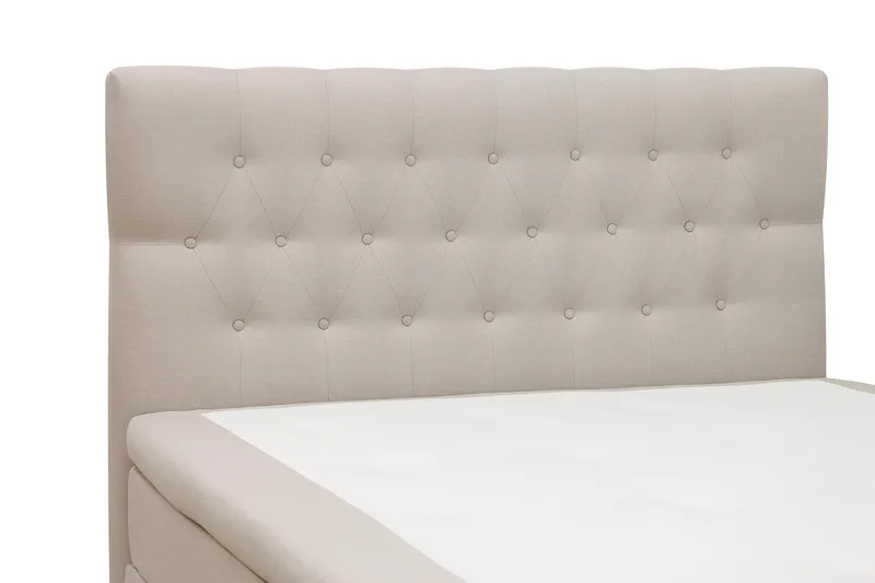 HVILA Classic komplett sengepakke 120x200 cm, kontinentalseng med diamantmønstret sengegavl - Beige - Møbler - Senger - Komplett sengepakke