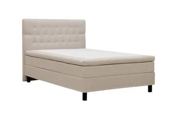 HVILA Classic komplett sengepakke 120x200 cm, kontinentalseng med diamantmønstret sengegavl - Beige - Møbler - Senger - Komplett sengepakke