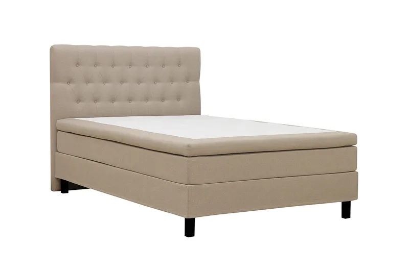 HVILA Classic komplett sengepakke 120x200 cm, kontinentalseng med diamantmønstret sengegavl - Beige - Møbler - Senger - Komplett sengepakke