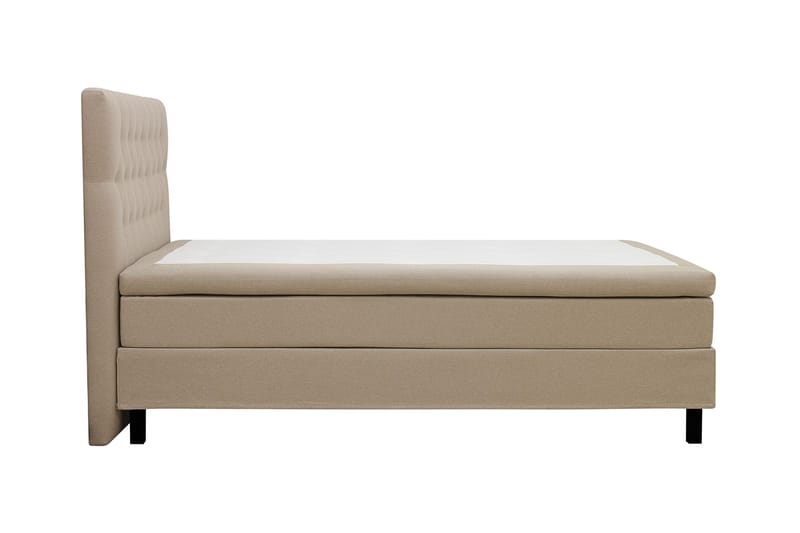 HVILA Classic komplett sengepakke 120x200 cm, kontinentalseng med diamantmønstret sengegavl - Beige - Møbler - Senger - Komplett sengepakke