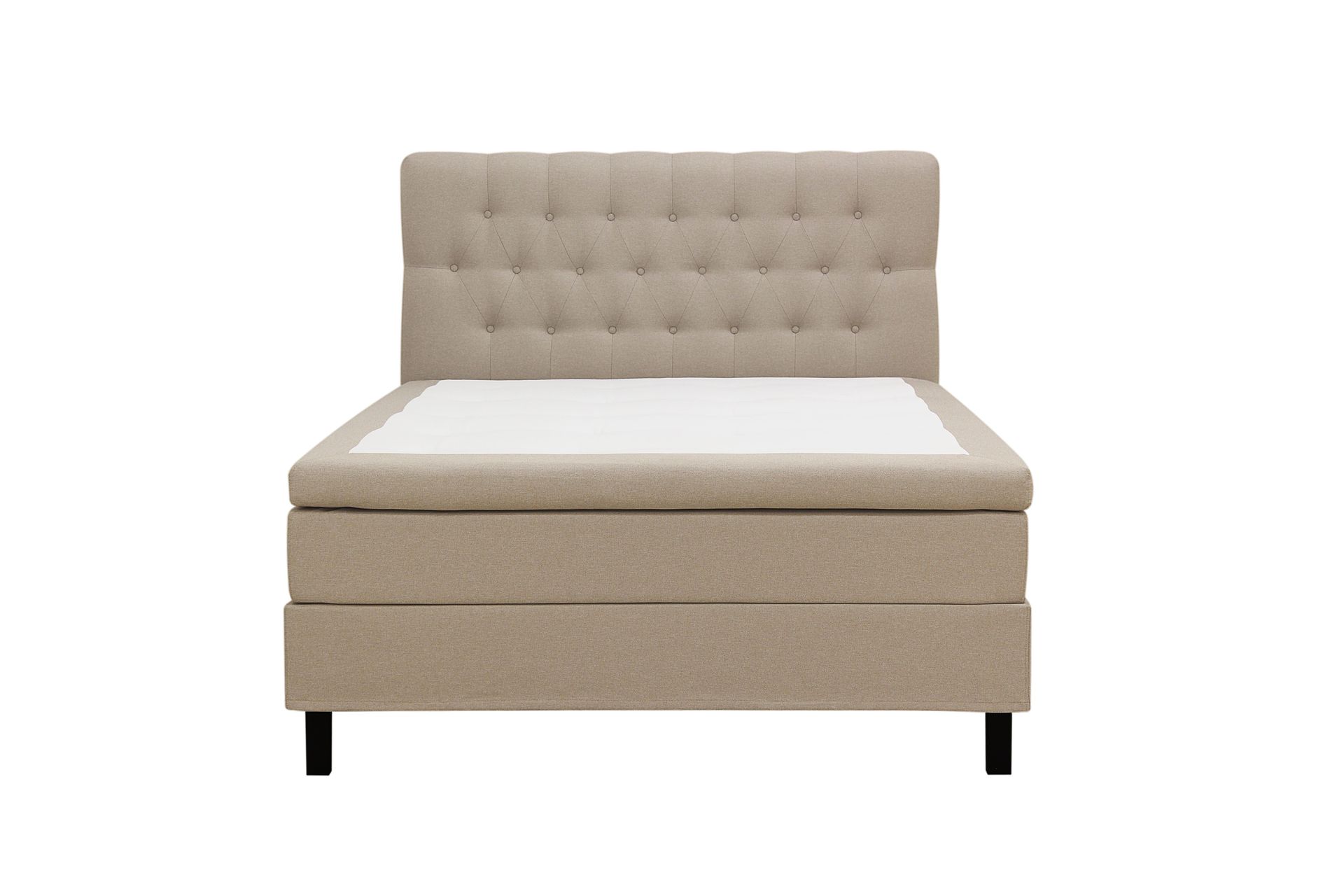 HVILA Classic komplett sengepakke 120x200 cm, kontinentalseng med diamantmønstret sengegavl - Beige
