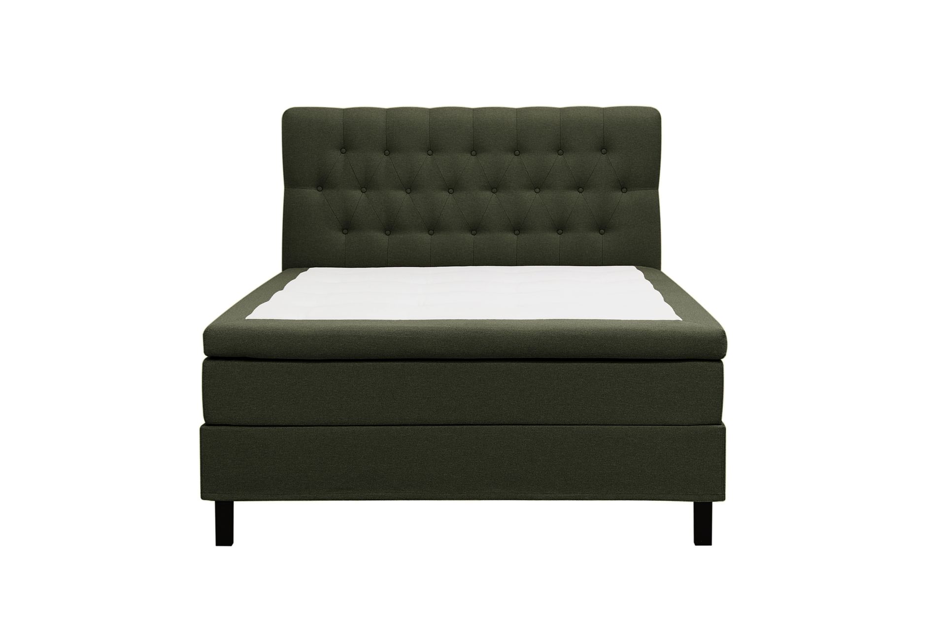 HVILA Classic komplett sengepakke 120x200 cm, kontinentalseng med diamantmønstret sengegavl - Grønn