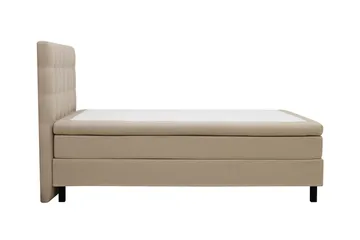 HVILA Classic komplett sengepakke 120x200 cm, kontinentalseng med rutete sengegavl - Beige - Møbler - Senger - Komplett sengepakke