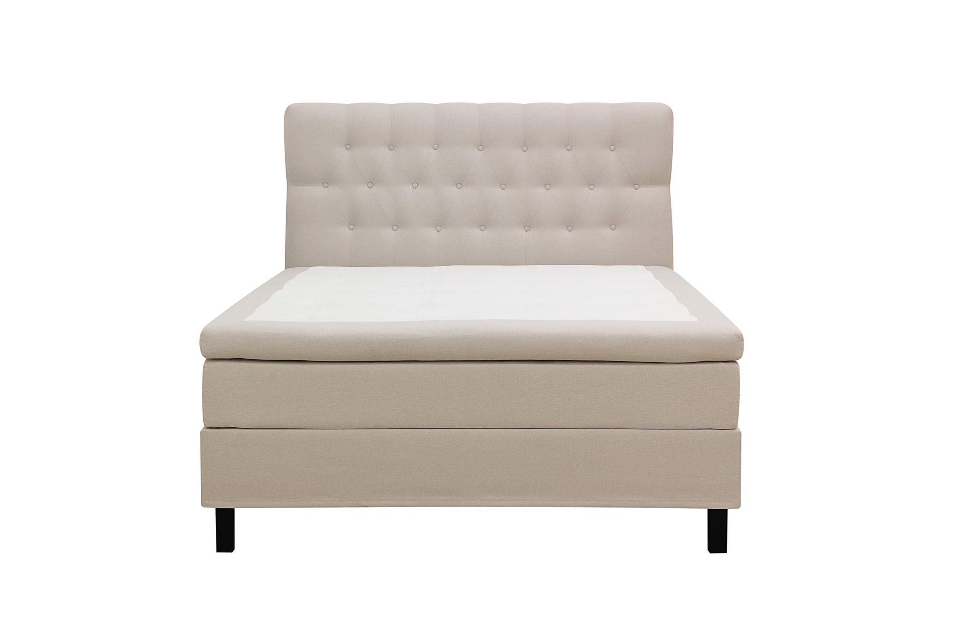 HVILA Classic komplett sengepakke 140x200 cm, kontinentalseng med diamantmønstret sengegavl - Beige