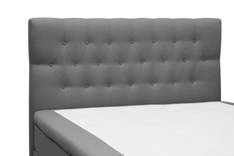 HVILA Classic komplett sengepakke 140x200 cm, kontinentalseng med diamantmønstret sengegavl - Grå - Møbler - Senger - Komplett sengepakke