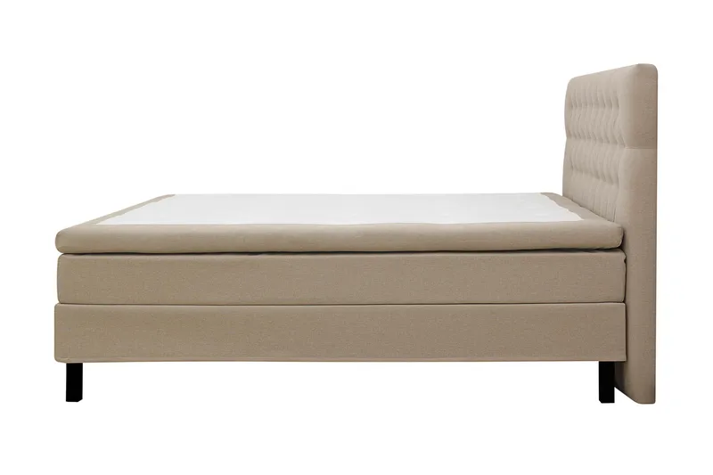 HVILA Classic Komplett sengepakke 160x200 cm Kontinentalseng med diamantmønstret sengegavl - Beige - Møbler - Senger - Komplett sengepakke