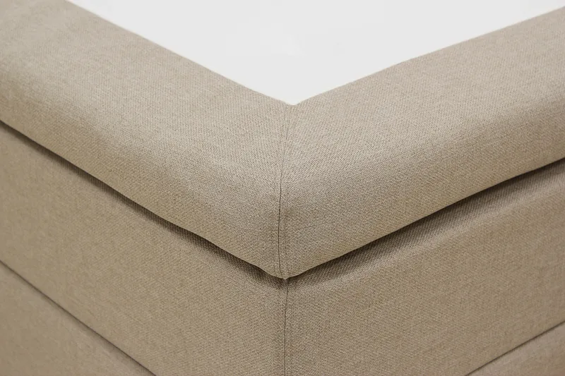HVILA Classic Komplett sengepakke 160x200 cm Kontinentalseng med diamantmønstret sengegavl - Beige - Møbler - Senger - Komplett sengepakke