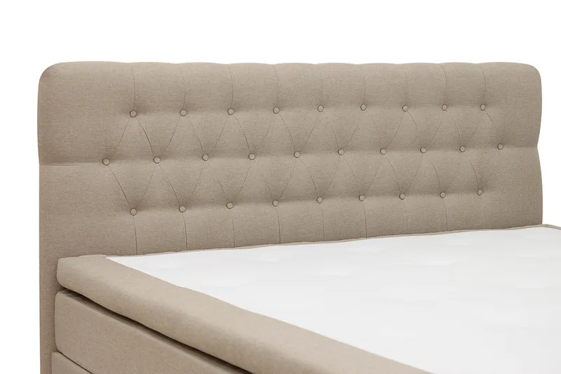 HVILA Classic Komplett sengepakke 160x200 cm Kontinentalseng med diamantmønstret sengegavl - Beige - Møbler - Senger - Komplett sengepakke