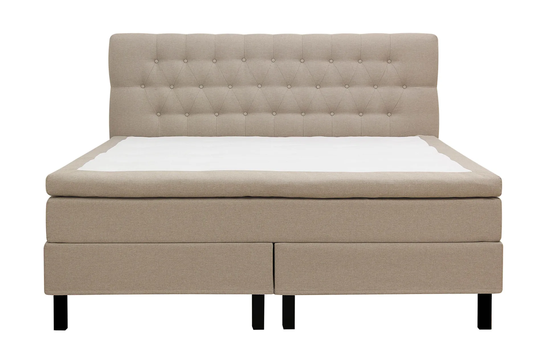 HVILA Classic komplett sengepakke 160x200 cm kontinentalseng med diamantmønstret sengegavl - Beige
