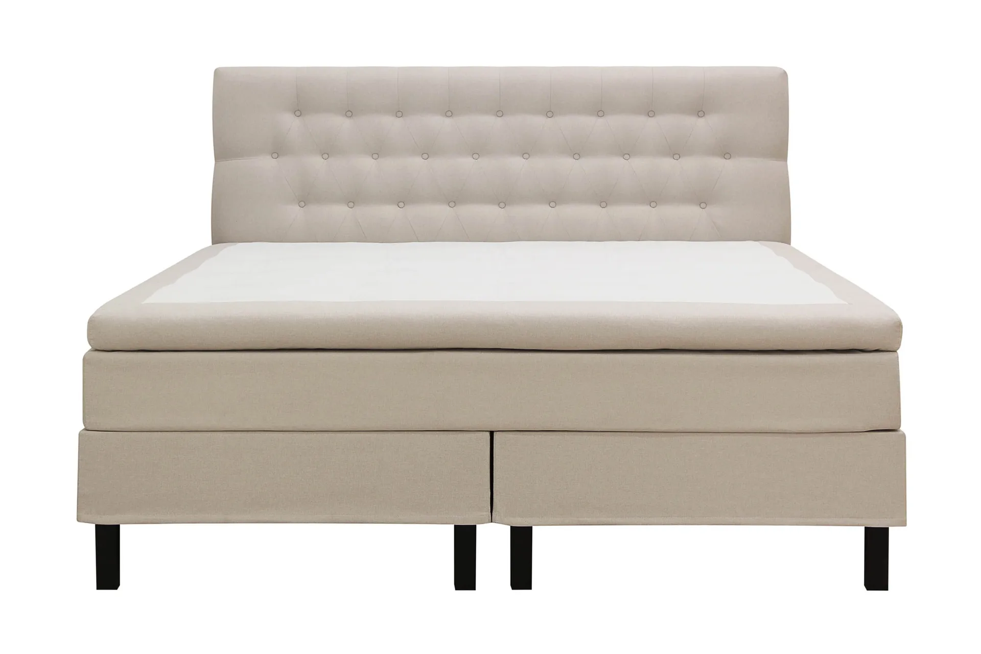 HVILA Classic komplett sengepakke 160x200 cm kontinentalseng med diamantmønstret sengegavl - Beige