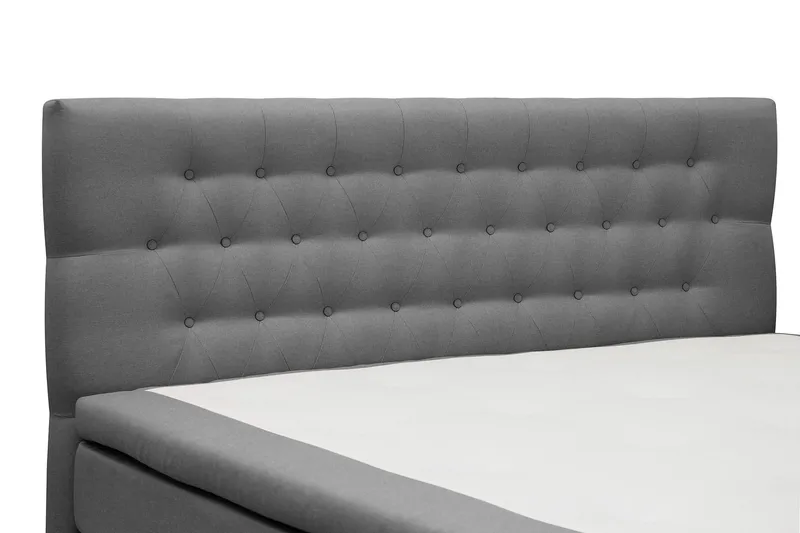 HVILA Classic komplett sengepakke 160x200 cm kontinentalseng med diamantmønstret sengegavl - Grå - Møbler - Senger - Komplett sengepakke