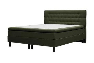 HVILA Classic komplett sengepakke 160x200 cm kontinentalseng med diamantmønstret sengegavl - Grønn - Møbler - Senger - Komplett sengepakke