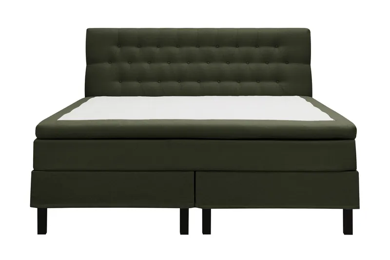 HVILA Classic komplett sengepakke 160x200 cm kontinentalseng med diamantmønstret sengegavl, Grønn