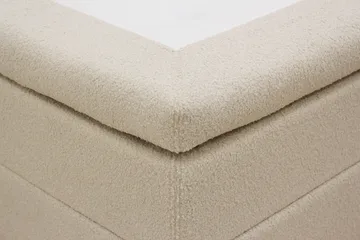 HVILA Classic komplett sengepakke 160x200 cm kontinentalseng med rutemønstret sengegavl - Beige / Teddy - Møbler - Senger - Komplett sengepakke