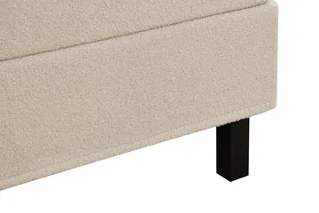 HVILA Classic komplett sengepakke 160x200 cm kontinentalseng med rutemønstret sengegavl - Beige / Teddy - Møbler - Senger - Komplett sengepakke