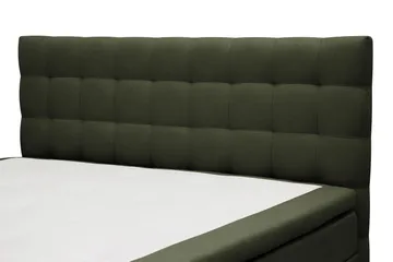 HVILA Classic komplett sengepakke 160x200 cm kontinentalseng med rutemønstret sengegavl - Grønn - Møbler - Senger - Komplett sengepakke
