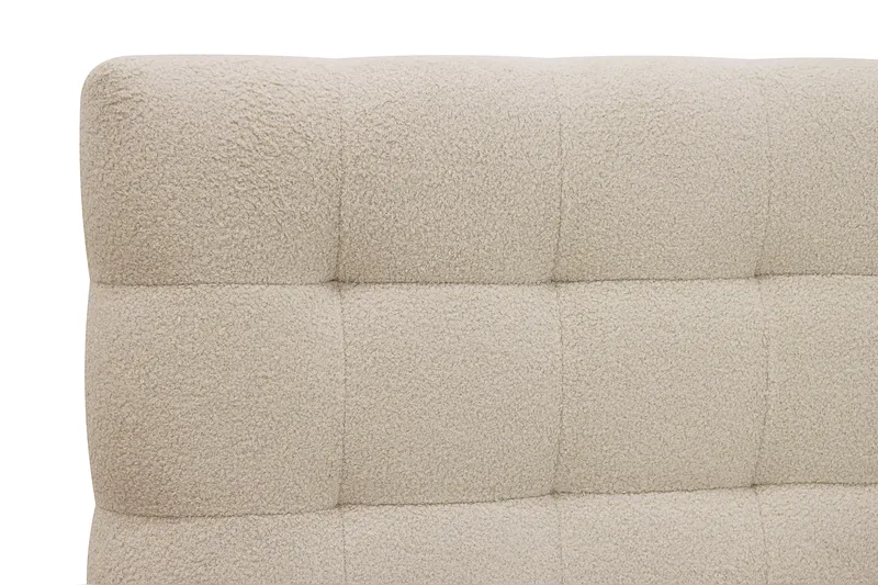 HVILA Classic komplett sengepakke 160x200 cm kontinentalseng med rutet sengegavl - Beige / Teddy - Møbler - Senger - Kontinentalsenger