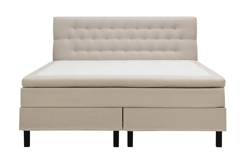 HVILA Classic komplett sengepakke 180x200 cm kontinentalseng med diamantmønstret sengegavl - Beige - Møbler - Senger - Kontinentalsenger