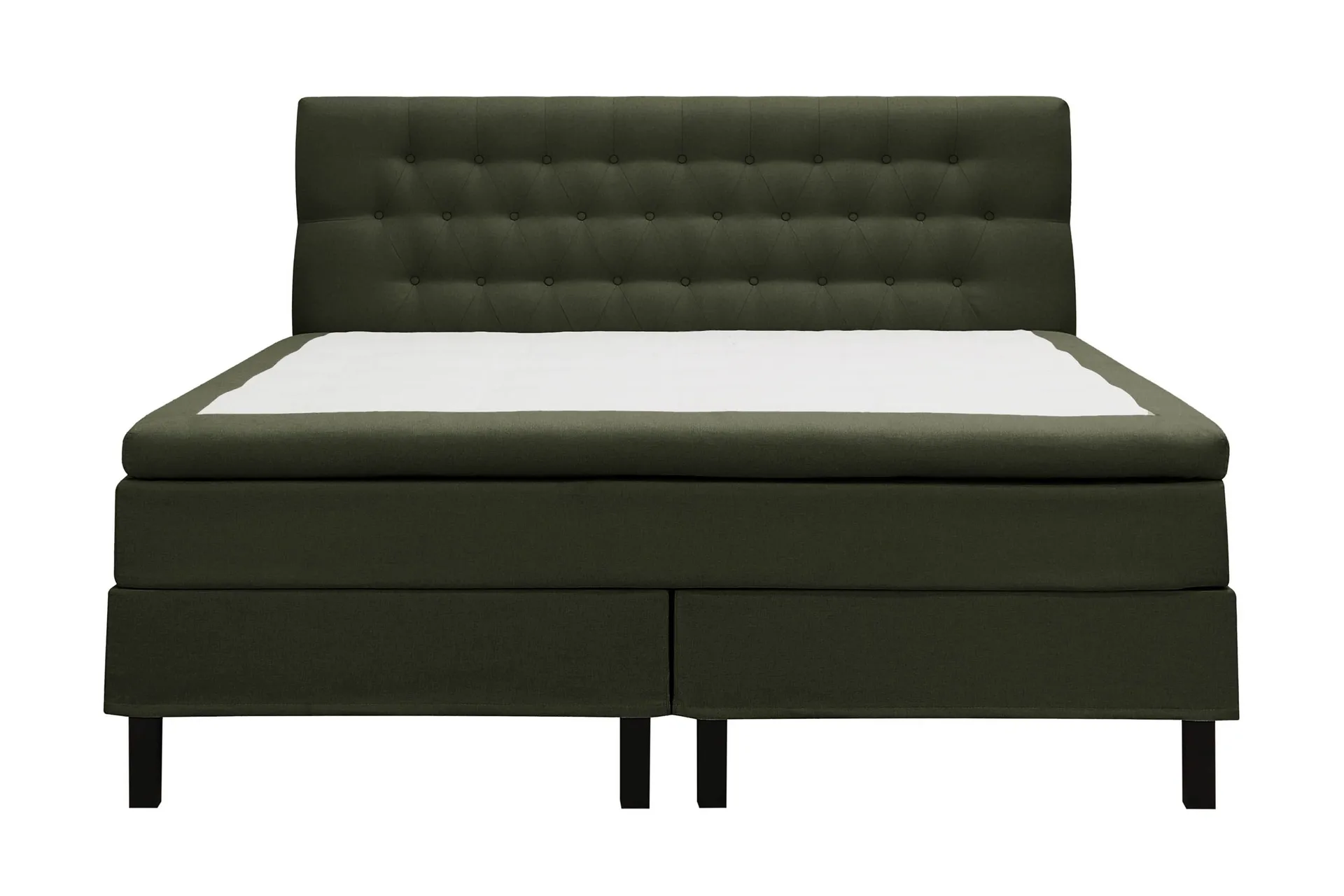 HVILA Classic komplett sengepakke 180x200 cm kontinentalseng med diamantmønstret sengegavl - Grønn
