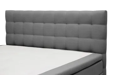 HVILA Classic komplett sengepakke 180x200 cm kontinentalseng med rutemønstret sengegavl - Grå - Møbler - Senger - Komplett sengepakke
