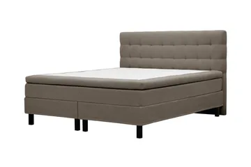 HVILA Classic komplett sengepakke 180x200 cm kontinentalseng med rutet sengegavl - Brun - Møbler - Senger - Komplett sengepakke
