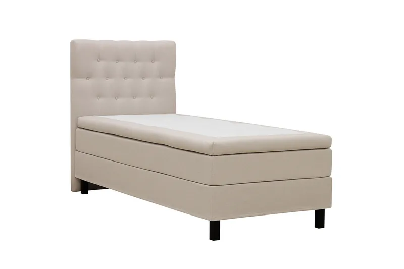HVILA Classic komplett sengepakke 90x200 cm, kontinentalseng med diamantmønstret sengegavl - Beige - Møbler - Senger - Komplett sengepakke