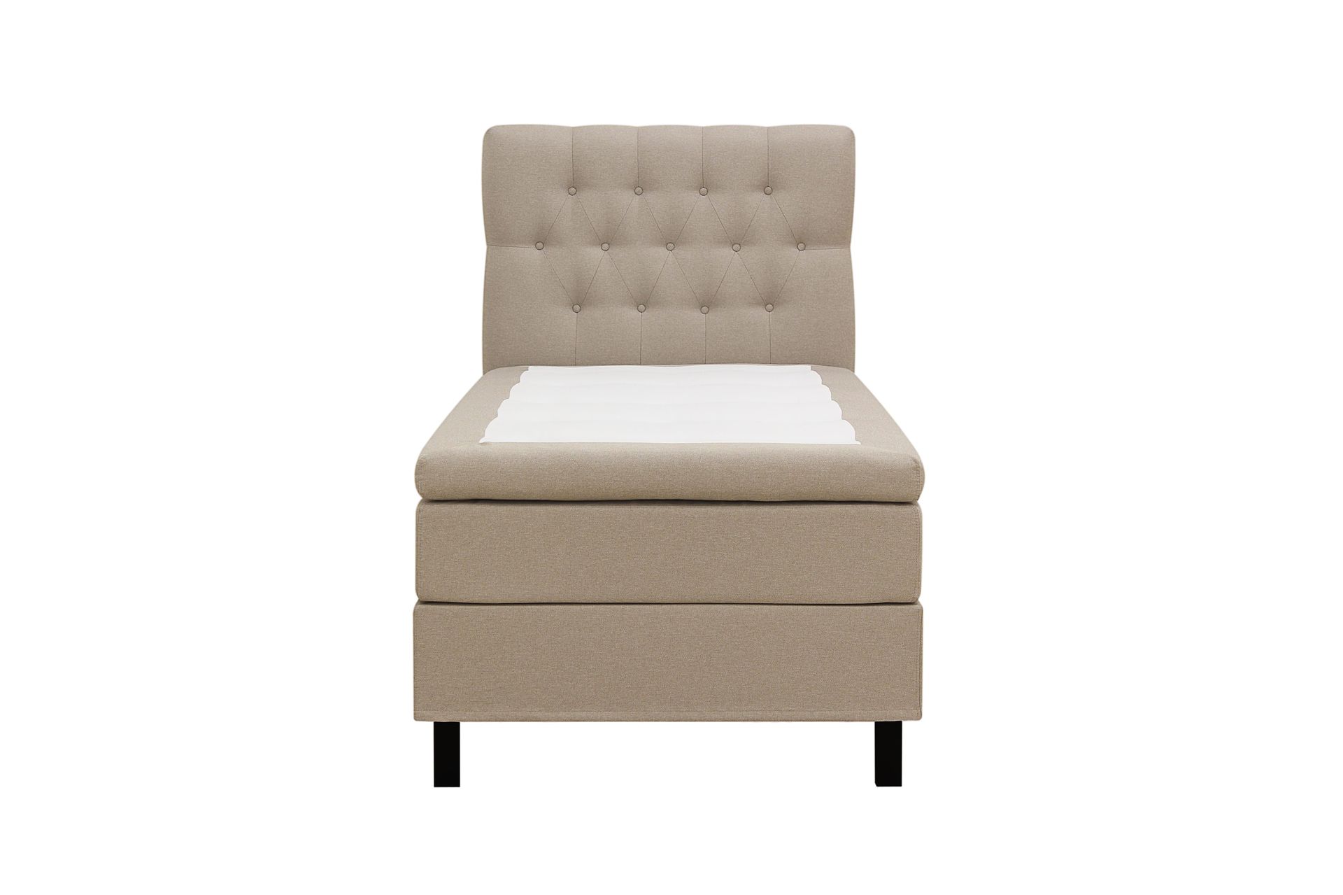 HVILA Classic komplett sengepakke 90x200 cm, kontinentalseng med diamantmønstret sengegavl - Beige