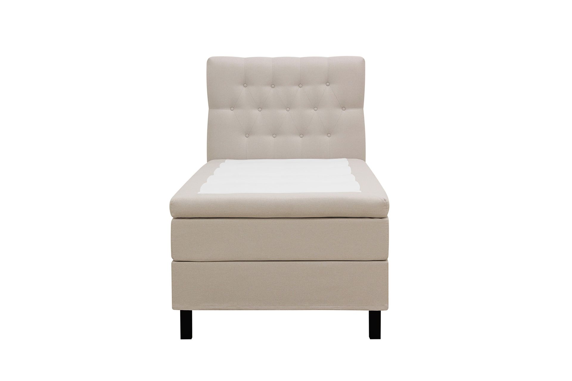 HVILA Classic komplett sengepakke 90x200 cm, kontinentalseng med diamantmønstret sengegavl - Beige