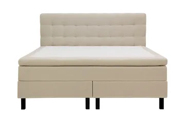 HVILA Classic Komplett Sengpakke 160x200 cm Kontinentalseng med rutet sengegavl i teddy