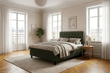 HVILA Classic kontinentalseng 120x200 cm - Grønn - Møbler - Senger - Komplett sengepakke