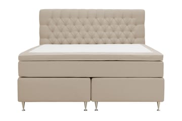 HVILA Lyx komplett sengesett 160x200 cm kontinentalseng med knappepolstret sengegavl