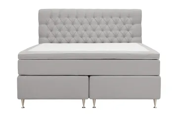 HVILA Lyx komplett sengesett 160x200 cm kontinentalseng med knappepolstret sengegavl