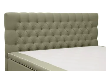 HVILA Lyx komplett sengesett 160x200 cm kontinentalseng med knappepolstret sengegavl i fløyel - Olivengrønn / Fløyel - Møbler - Senger - Komplett sengepakke