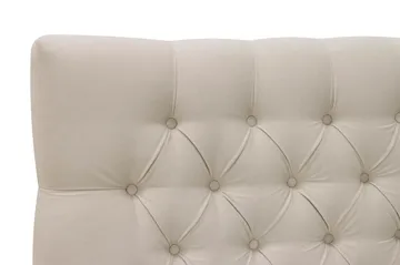 HVILA Lyx komplett sengesett 180x200 cm kontinentalseng med knappepolstret sengegavl i fløyel - Beige - Møbler - Senger - Komplett sengepakke