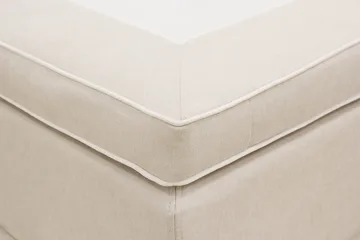 HVILA Lyx komplett sengesett 180x200 cm kontinentalseng med knappepolstret sengegavl - Lys beige - Møbler - Senger - Kontinentalsenger