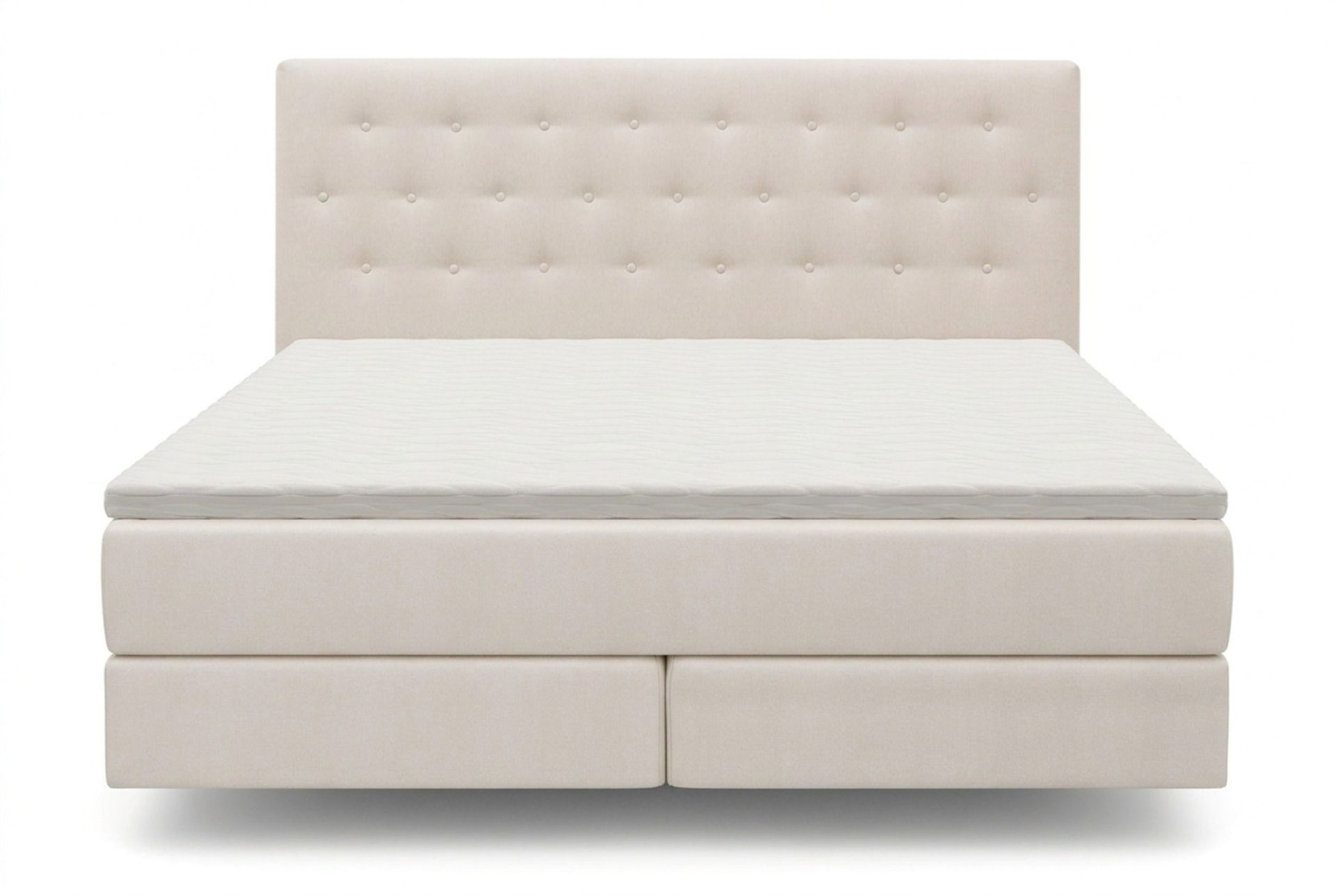 HVILA Premium sengepakke kontinentalseng 180x200 cm med svevende effekt inkl. overmadrass i polyeterskum myk/medium med vaskbart trekk - Myk/Medium