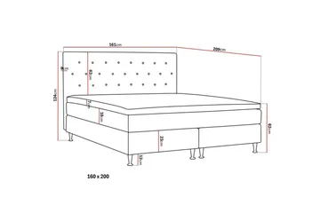 HVILA Plus komplett sengesett 160x200 cm - Antrasitt - Møbler - Senger - Komplett sengepakke