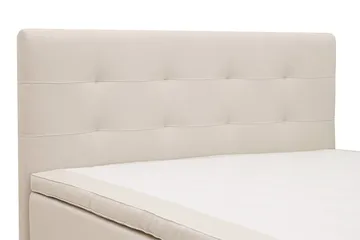 HVILA Premium Komplett Sengpakke 180x200 cm Kontinentalseng med Sengegavl - Lysebeige stoff - Møbler - Senger - Komplett sengepakke