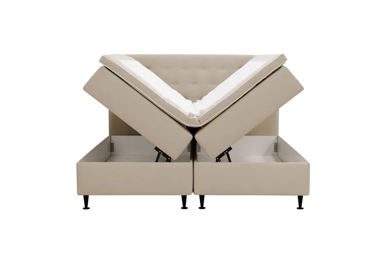 HVILA Plus komplett sengesett med oppbevaring 180x200 cm - Beige - Møbler - Senger - Kontinentalsenger