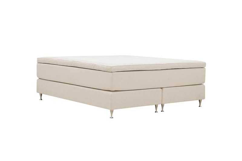HVILA Premium Kontinentalseng 180x200 cm - Lysebeige stoff - Møbler - Senger - Kontinentalsenger