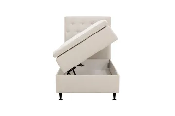 HVILA Plus komplett sengesett med oppbevaring 90x200 cm - Lys beige - Møbler - Senger - Komplett sengepakke