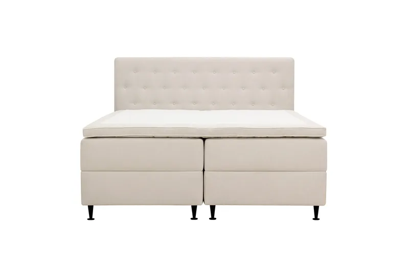 HVILA Plus Komplett sengepakke med oppbevaring 180x200 cm, Lys beige