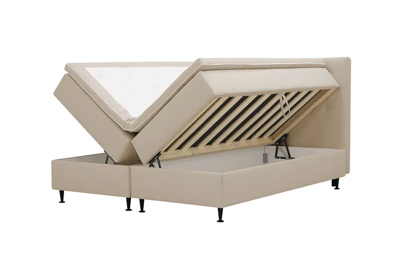 HVILA Plus komplett sengesett med oppbevaring 180x200 cm - Beige - Møbler - Senger - Kontinentalsenger