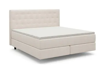 HVILA Premium Sengepakke kontinentalseng 180x200 cm med svevende effekt inkl. overmadrass i polyeterskum medium - Medium - Møbler - Senger - Komplett sengepakke