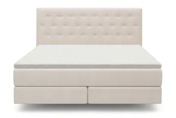 HVILA Premium Sengepakke kontinentalseng 180x200 cm med svevende effekt inkl. overmadrass i polyeterskum medium - Medium - Møbler - Senger - Komplett sengepakke