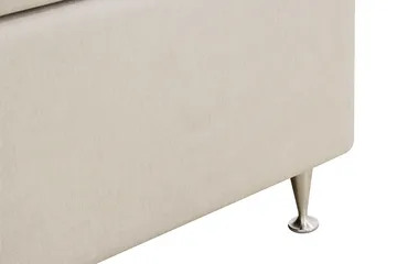 HVILA Premium Komplett Sengpakke 180x200 cm Kontinentalseng med Sengegavl - Lysebeige stoff - Møbler - Senger - Komplett sengepakke