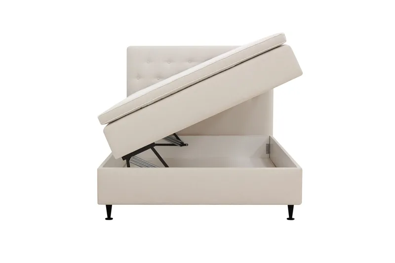 HVILA Plus komplett sengesett med oppbevaring 120x200 cm - Lys beige - Møbler - Senger - Kontinentalsenger